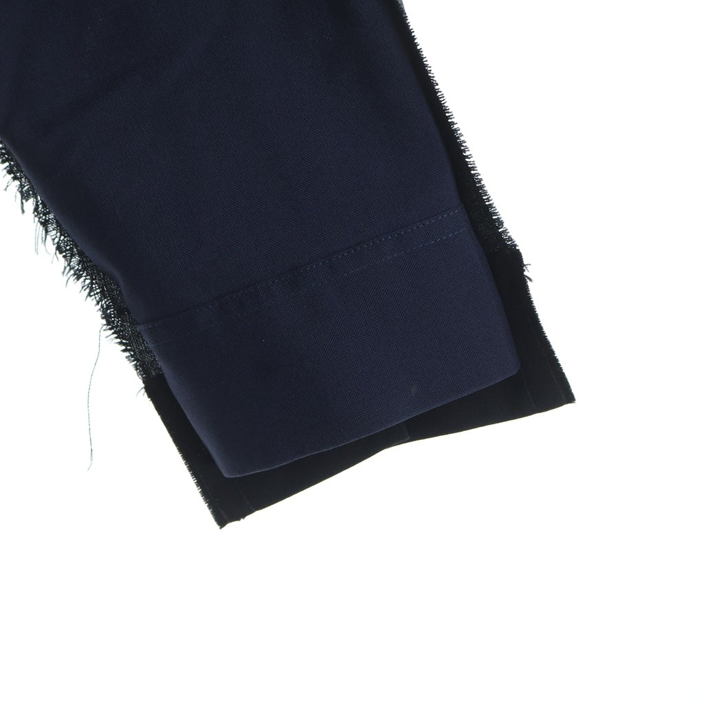 MARNI(マルニ) トロピカルウール ドッキング ロングスリーブ長袖シャツ CUMU0278UDTW839 ネイビー/ブラック