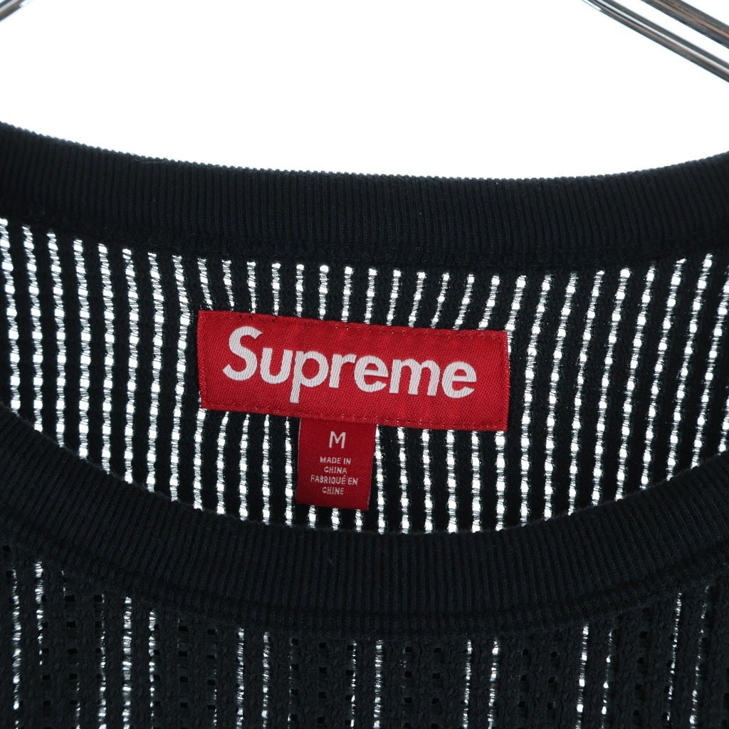 SUPREME(シュプリーム) 25SS Polartec Mesh L/S Football Top ポーラテック メッシュフットボールシャツ 長袖Tシャツ ロンT ブラック