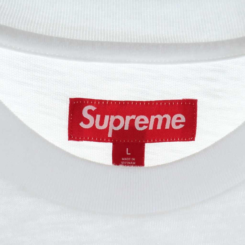 SUPREME(シュプリーム) 25SS Satin Applique S/S Top サテン アップリケ 半袖Tシャツ ホワイト