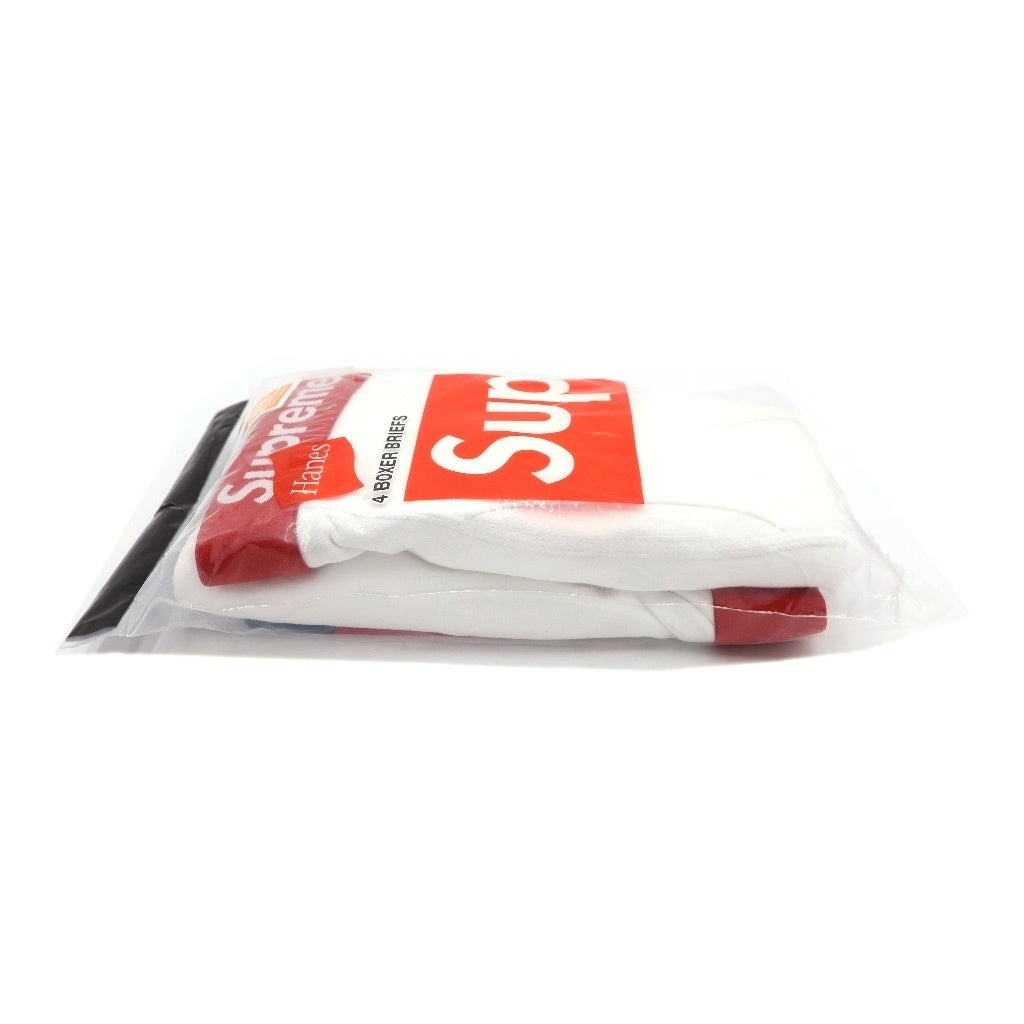 SUPREME(シュプリーム) Hanes Boxer Briefs (4 Pack)White ヘインズ ボクサーブリーフ パンツ アンダーウェア 4点セット ホワイト(M・White)