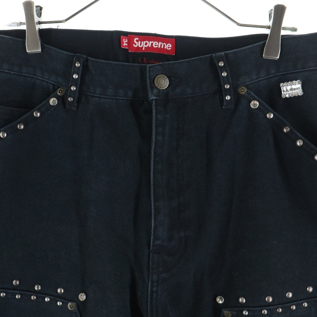 SUPREME(シュプリーム) 24AW B.B. Simon Studded Double Knee Painter Pant B.B.サイモン スタッズ ダブルニー ペインターパンツ ブラック