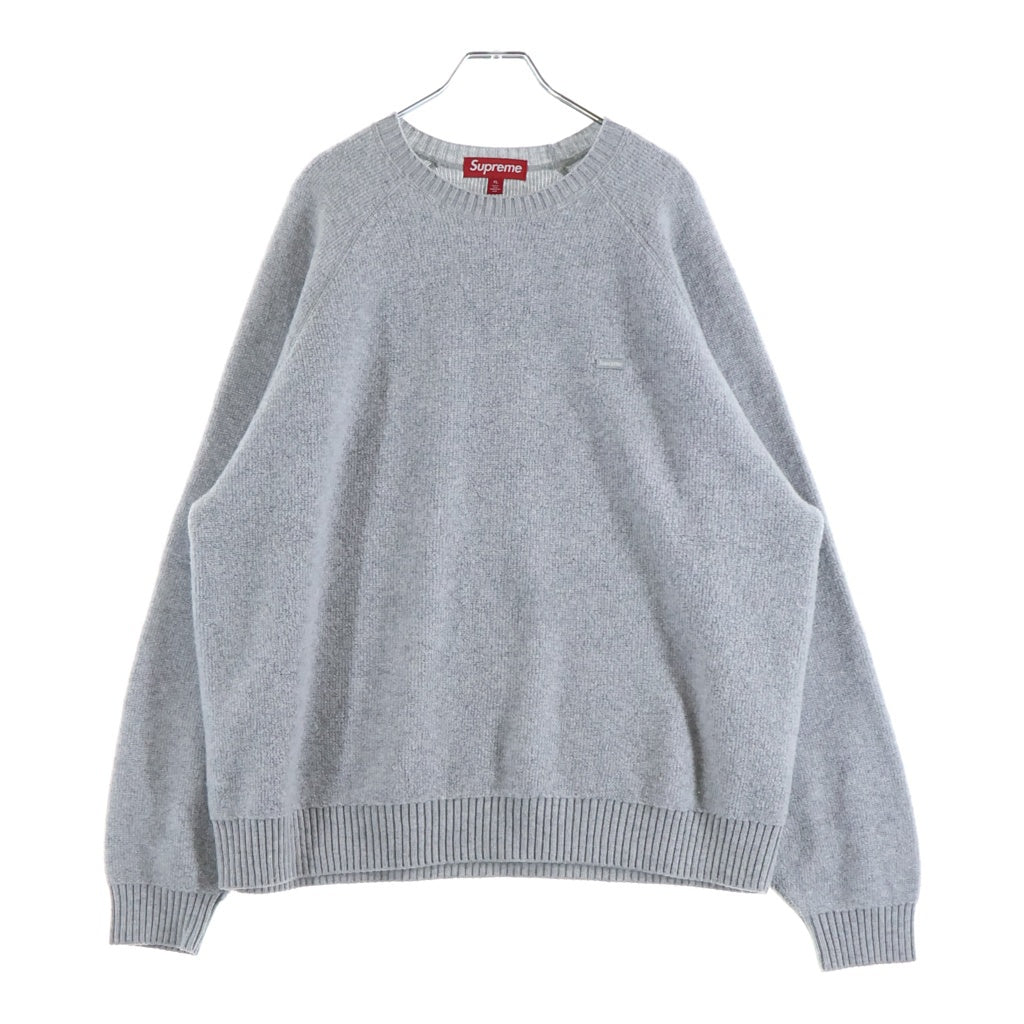 SUPREME(シュプリーム) 24AW Terry Small Box Sweater Heather Gray テリー スモールボックスロゴ クルーネックニットセーター グレー