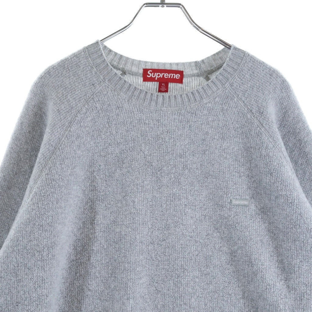 SUPREME(シュプリーム) 24AW Terry Small Box Sweater Heather Gray テリー スモールボックスロゴ クルーネックニットセーター グレー