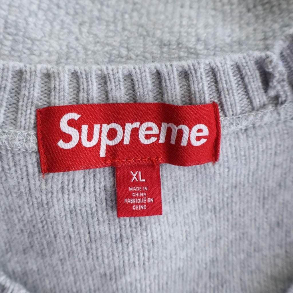 SUPREME(シュプリーム) 24AW Terry Small Box Sweater Heather Gray テリー スモールボックスロゴ クルーネックニットセーター グレー