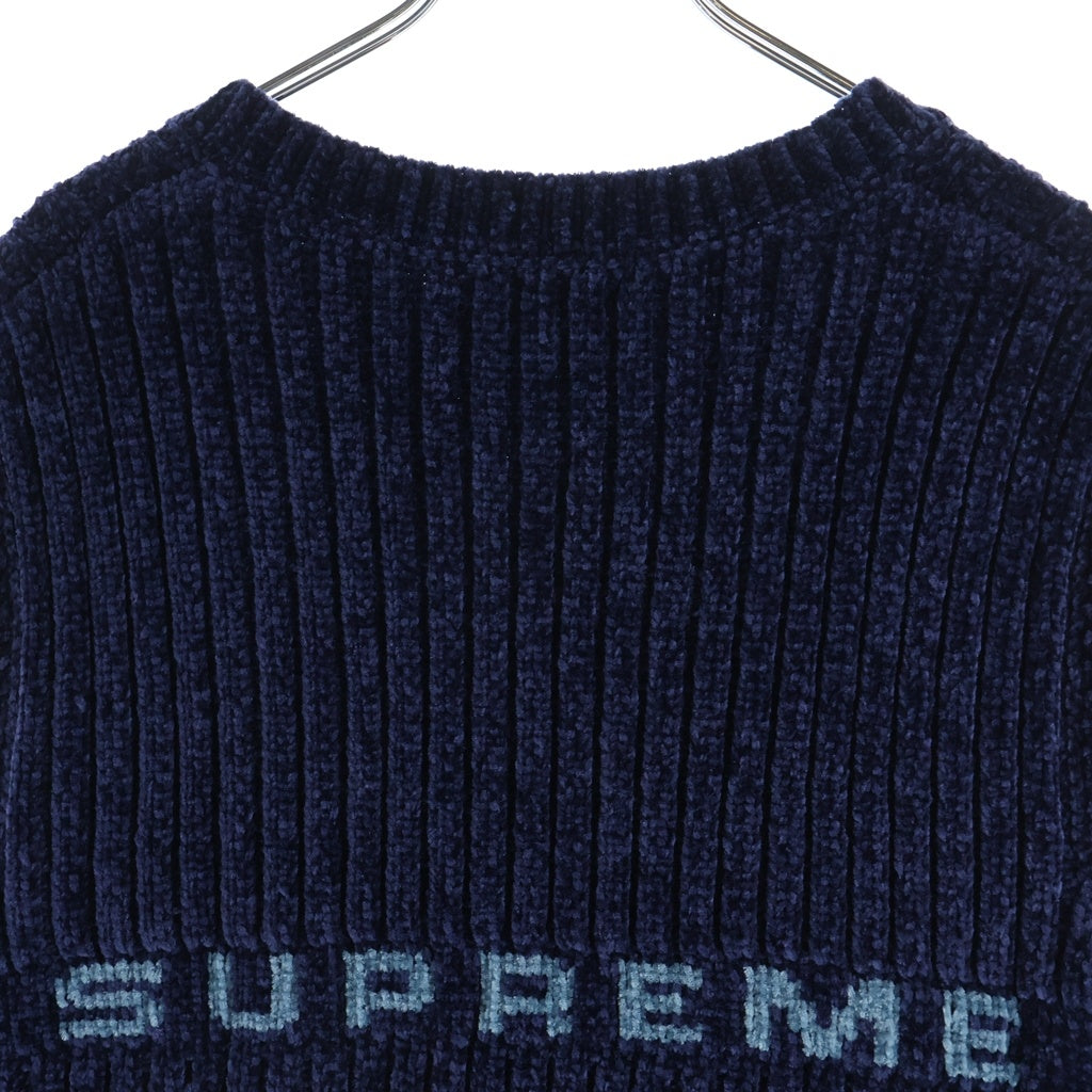 SUPREME(シュプリーム) 24AW Chenille Sweater Vest Navy シェニール ニットセーター ベスト ネイビー