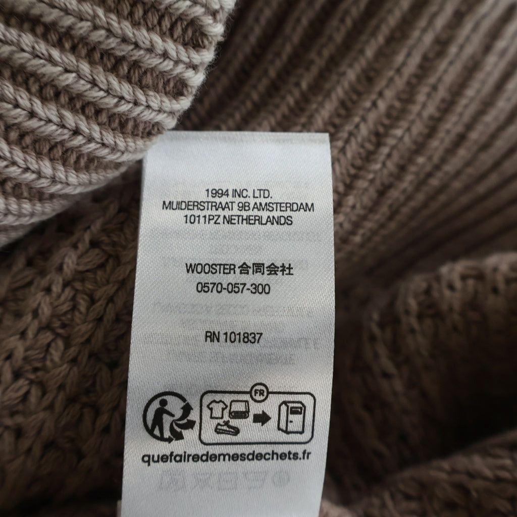 SUPREME(シュプリーム) 26SS Washed Small Box Waffle Sweater Light Brown ウォッシュド スモールボックスロゴ クルーネックワッフルセーター ベージュ
