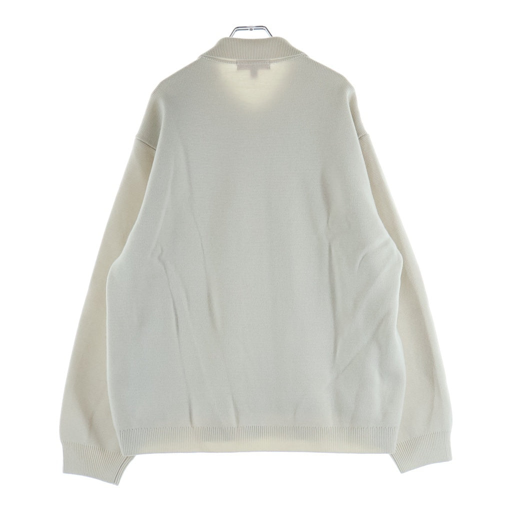 SUPREME(シュプリーム) 24AW Woven Leather Zip Up Cardigan White ウーブン レザージップアップカーディガン ホワイト