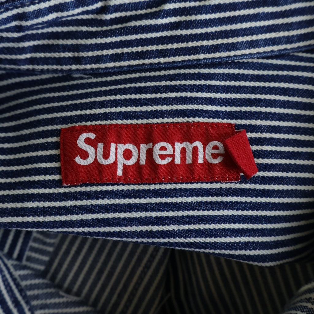 SUPREME(シュプリーム) 25SS Loose Fit S/S Denim Painter Shirt ストライプ デニムペインターシャツ 半袖シャツ インディゴ