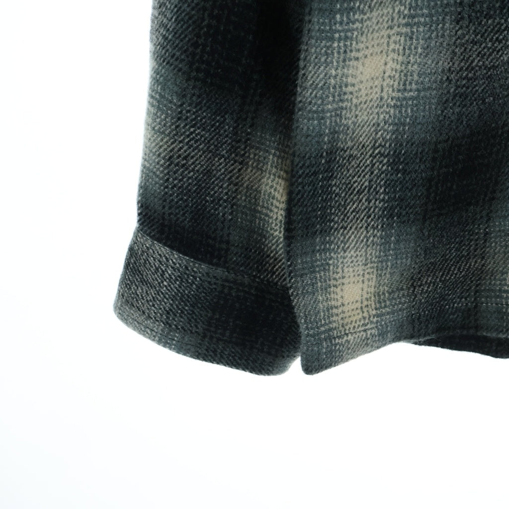 SUPREME(シュプリーム) 25AW Studded Shadow Plaid Zip Up Shirt スタッズ シャドウ プレイドジップアップ長袖シャツ ブラック