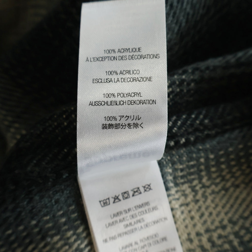 SUPREME(シュプリーム) 25AW Studded Shadow Plaid Zip Up Shirt スタッズ シャドウ プレイドジップアップ長袖シャツ ブラック