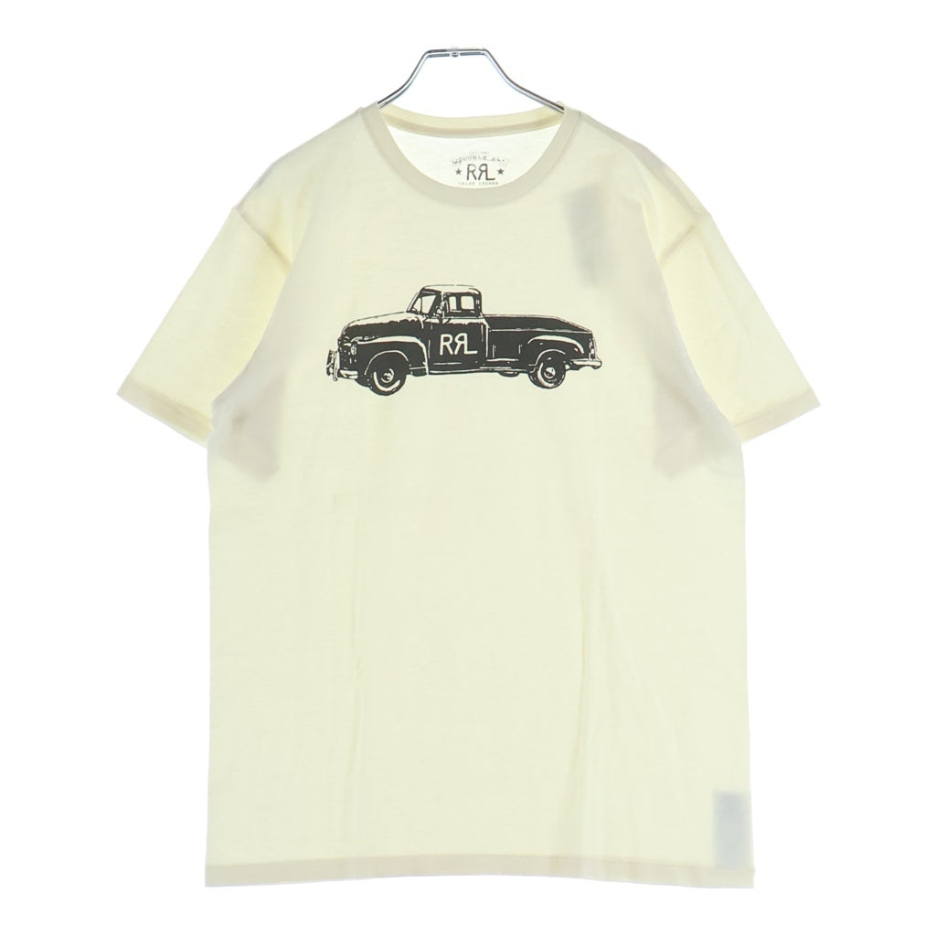 RRL(ダブルアールエル) Track Tee トラックプリント 半袖Tシャツ アイボリー