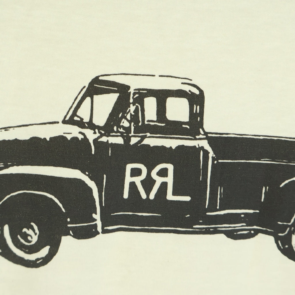 RRL(ダブルアールエル) Track Tee トラックプリント 半袖Tシャツ アイボリー