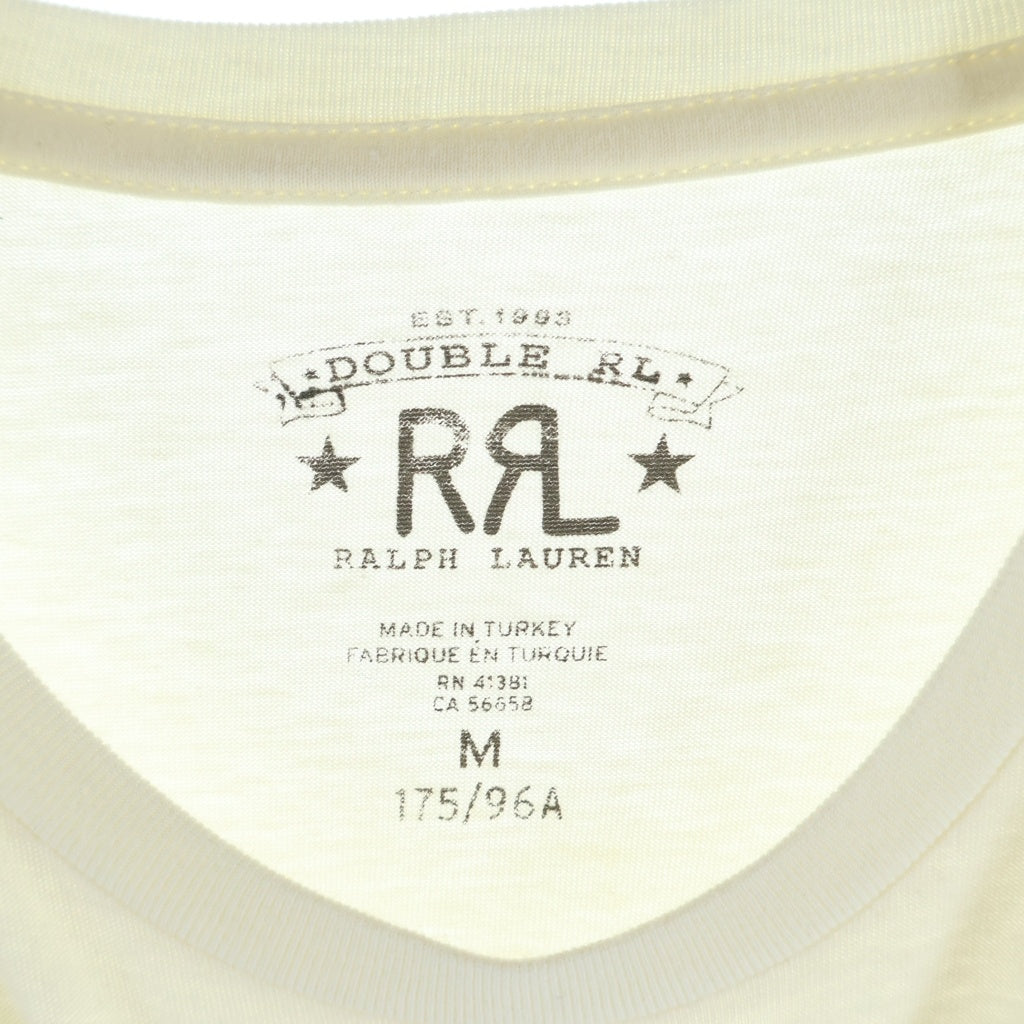 RRL(ダブルアールエル) Track Tee トラックプリント 半袖Tシャツ アイボリー