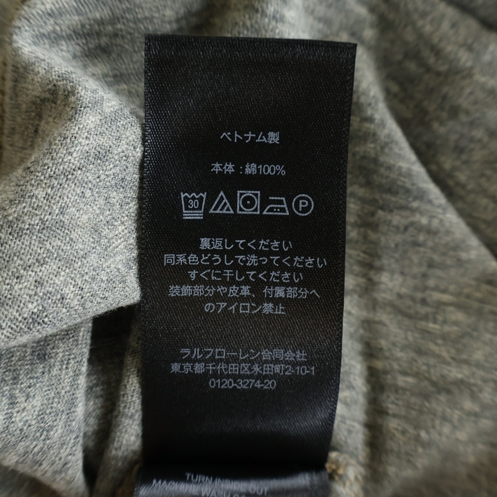 RRL(ダブルアールエル) Logo Jersey Crewneck Tee 半袖Tシャツ グレー
