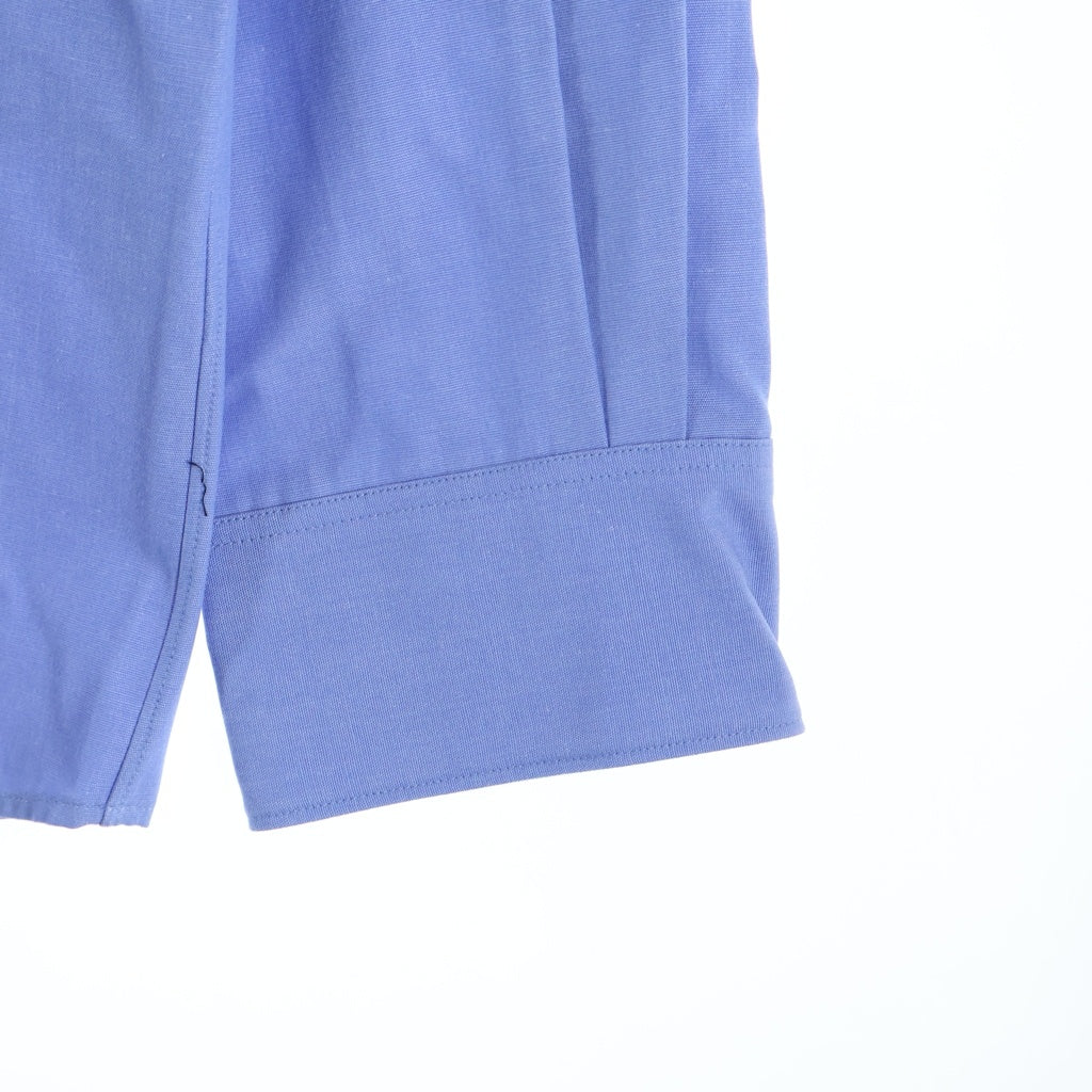 RAKINES(ラキネス) SIMPSONS POPLIN R SHIRT シンプソンズ ポップリン シャツ ポケットシャツ 襟付きシャツ ブルー 11S24SS227S
