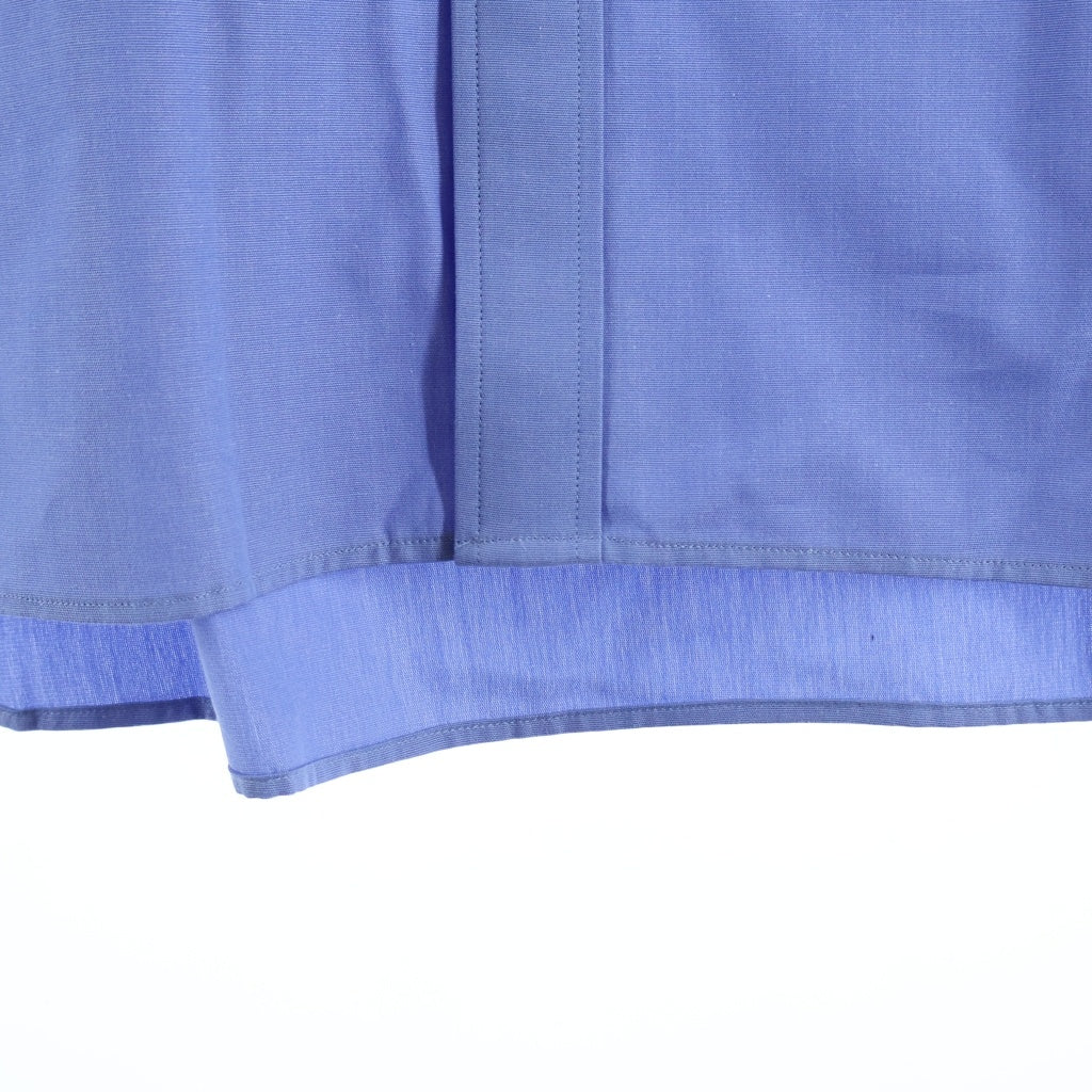 RAKINES(ラキネス) SIMPSONS POPLIN R SHIRT シンプソンズ ポップリン シャツ ポケットシャツ 襟付きシャツ ブルー 11S24SS227S
