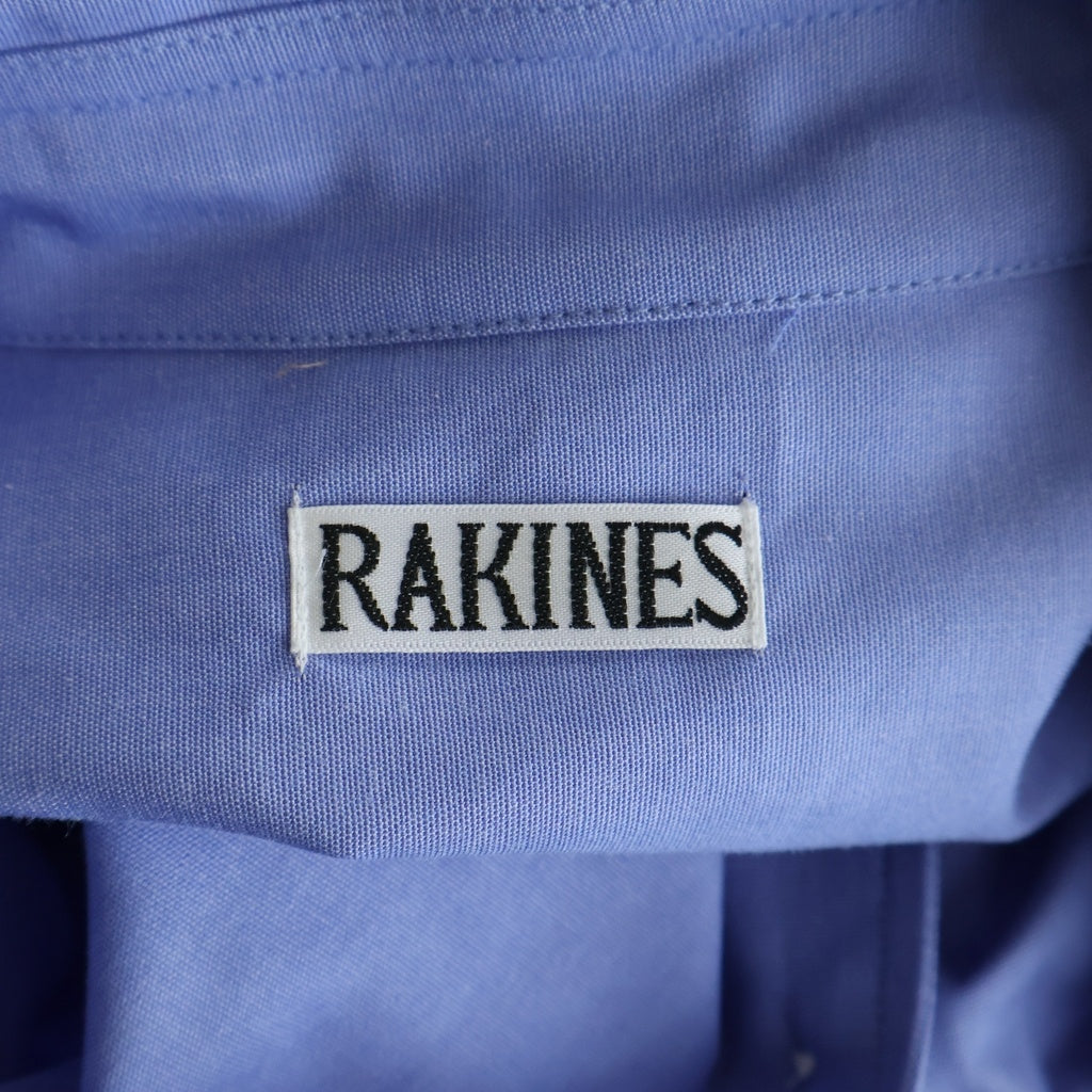 RAKINES(ラキネス) SIMPSONS POPLIN R SHIRT シンプソンズ ポップリン シャツ ポケットシャツ 襟付きシャツ ブルー 11S24SS227S