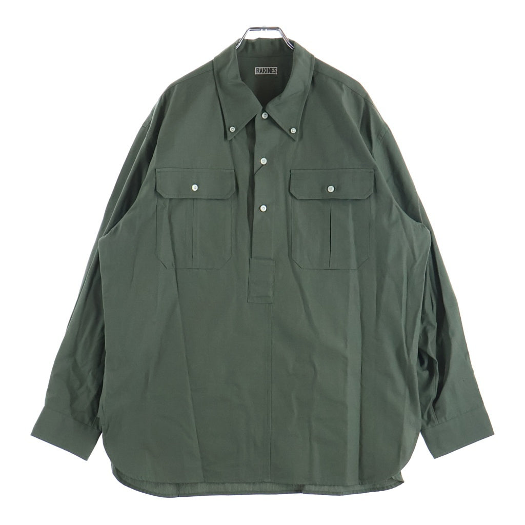 RAKINES(ラキネス) SIMPSONS POPLIN FM41 SHIRT シンプソンズポップリンシャツ ポケットシャツ 襟付きシャツ カーキ 11S24SS228S