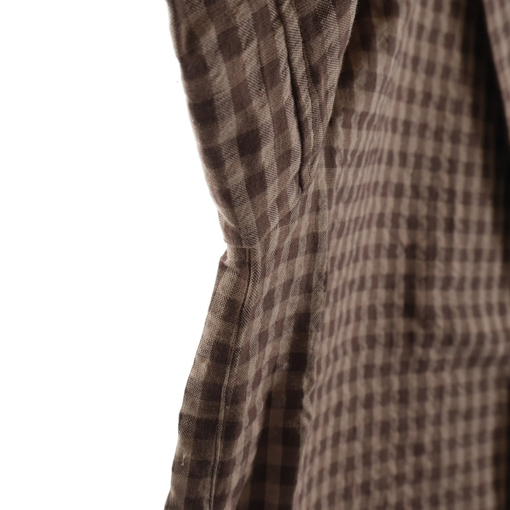 RAKINES(ラキネス) TRINITY SEERSUCKER STRANGER JACKET トリニティシアサッカートラッカージャケット シャツジャケット ブラウン 11S24SS220J