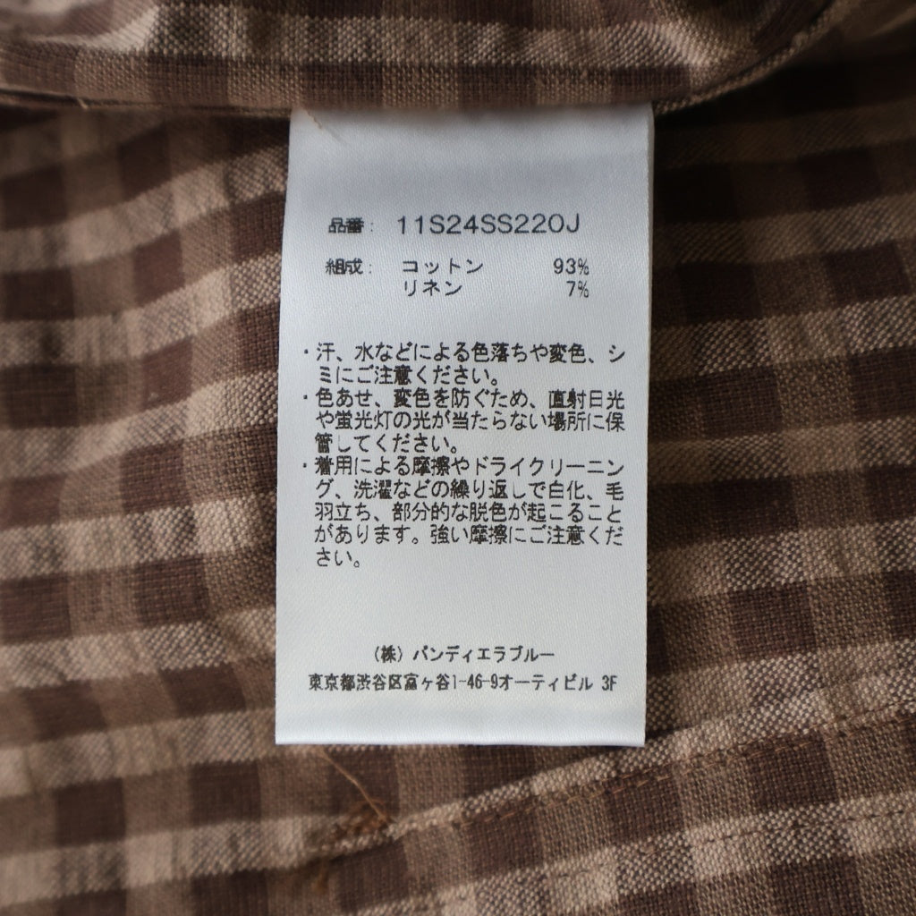 RAKINES(ラキネス) TRINITY SEERSUCKER STRANGER JACKET トリニティシアサッカートラッカージャケット シャツジャケット ブラウン 11S24SS220J