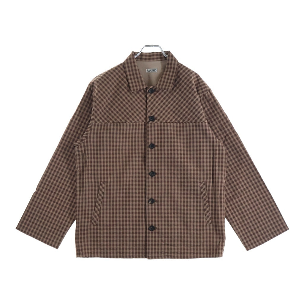 RAKINES(ラキネス) TRINITY SEERSUCKER STRANGER JACKET トリニティシアサッカートラッカージャケット シャツジャケット ブラウン 11S24SS219B