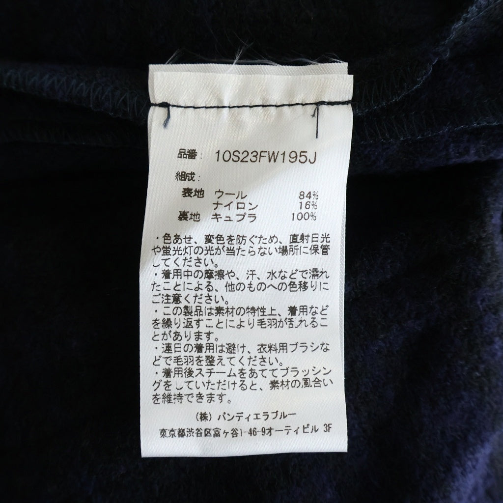 RAKINES(ラキネス) LAYER BOUCLE ROUND COLLAR JACKET ウール レイヤー ブークル ラウンド カラー ジャケット ジップアップジャケット ロングジャケット 10S23FW195J