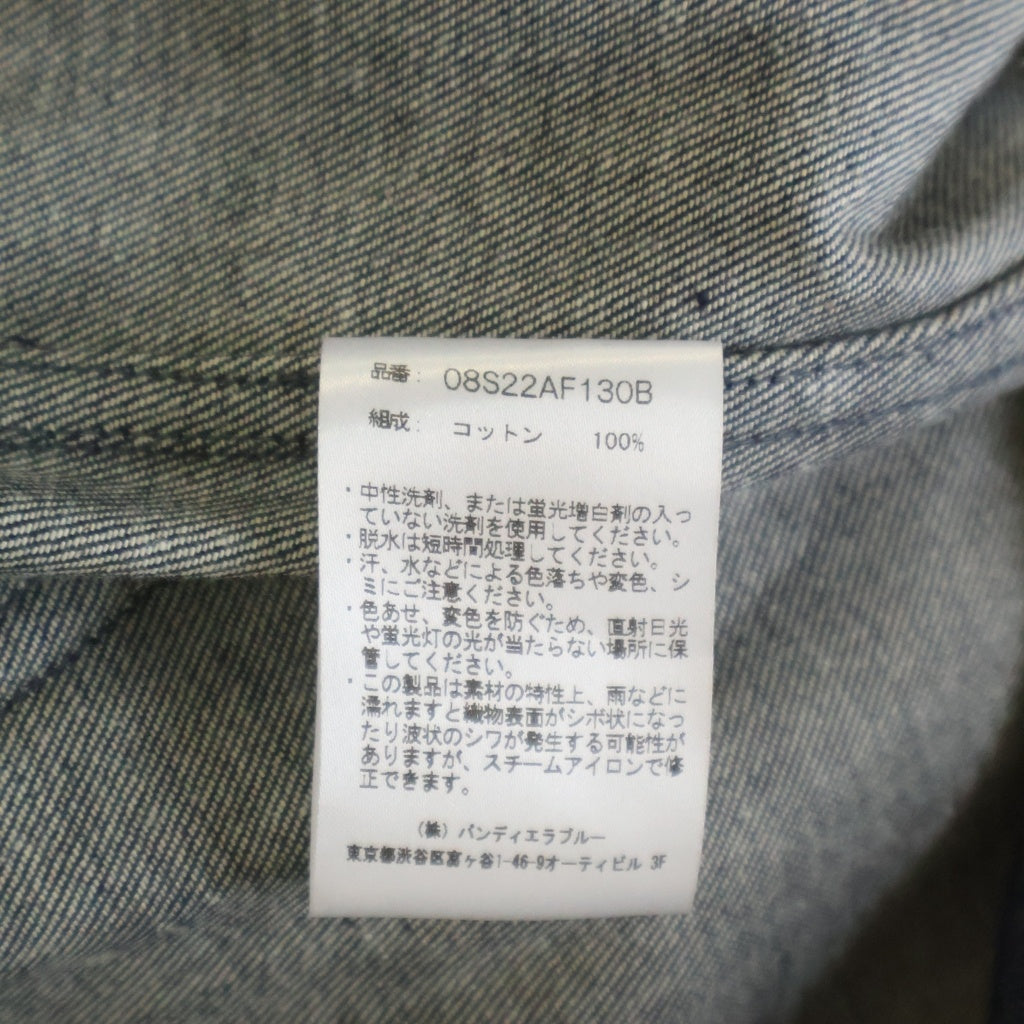 RAKINES(ラキネス) HARD TWIST DENEIM JACKET ハード ツイスト デニム ジャケット ジップアップジャケット インディゴ 08S22AF130B 08S22AF130B