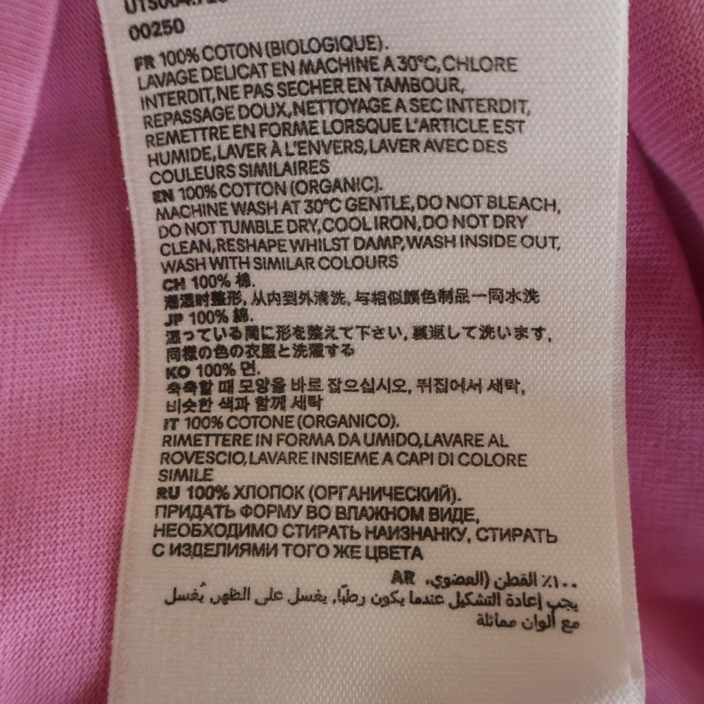 AMI Alexandre Mattiussi(アミアレクサンドルマテュッシ) T-Shirt ハートロゴ刺繍 半袖Tシャツ ピンク UTS004.726