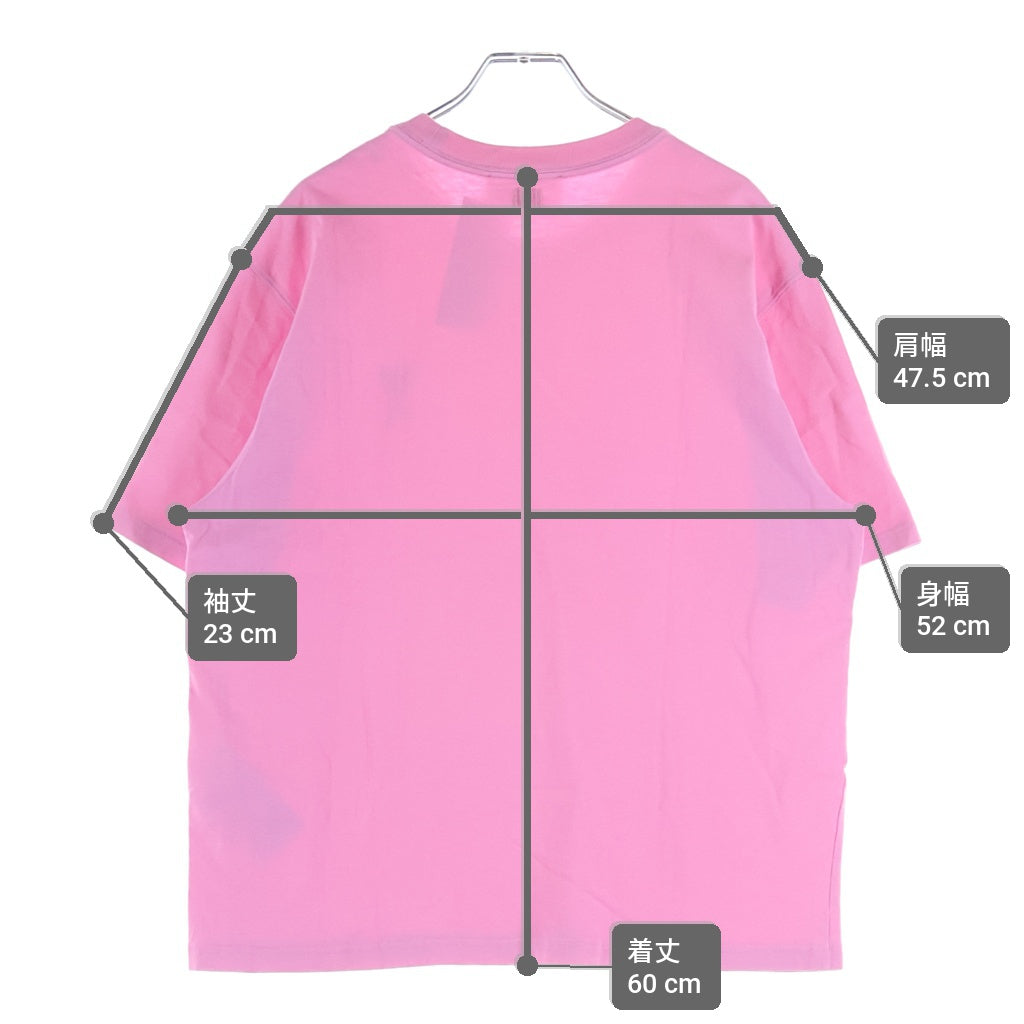 AMI Alexandre Mattiussi(アミアレクサンドルマテュッシ) T-Shirt ハートロゴ刺繍 半袖Tシャツ ピンク UTS004.726