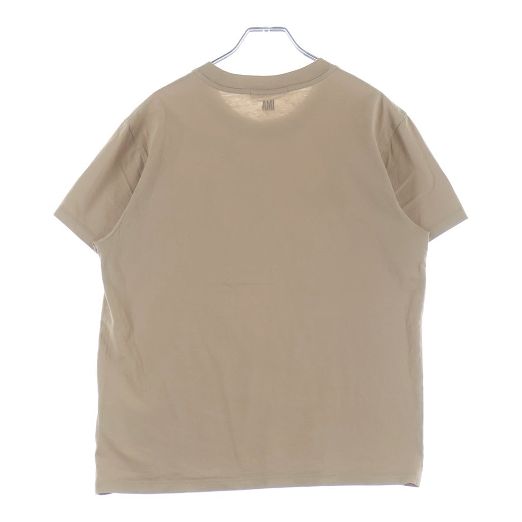 AMI Alexandre Mattiussi(アミアレクサンドルマテュッシ) T-Shirt ハートロゴ刺繍 半袖Tシャツ ベージュ A21HJ108.723