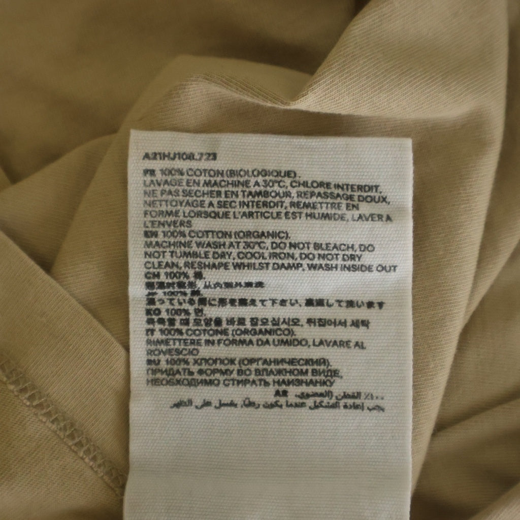 AMI Alexandre Mattiussi(アミアレクサンドルマテュッシ) T-Shirt ハートロゴ刺繍 半袖Tシャツ ベージュ A21HJ108.723