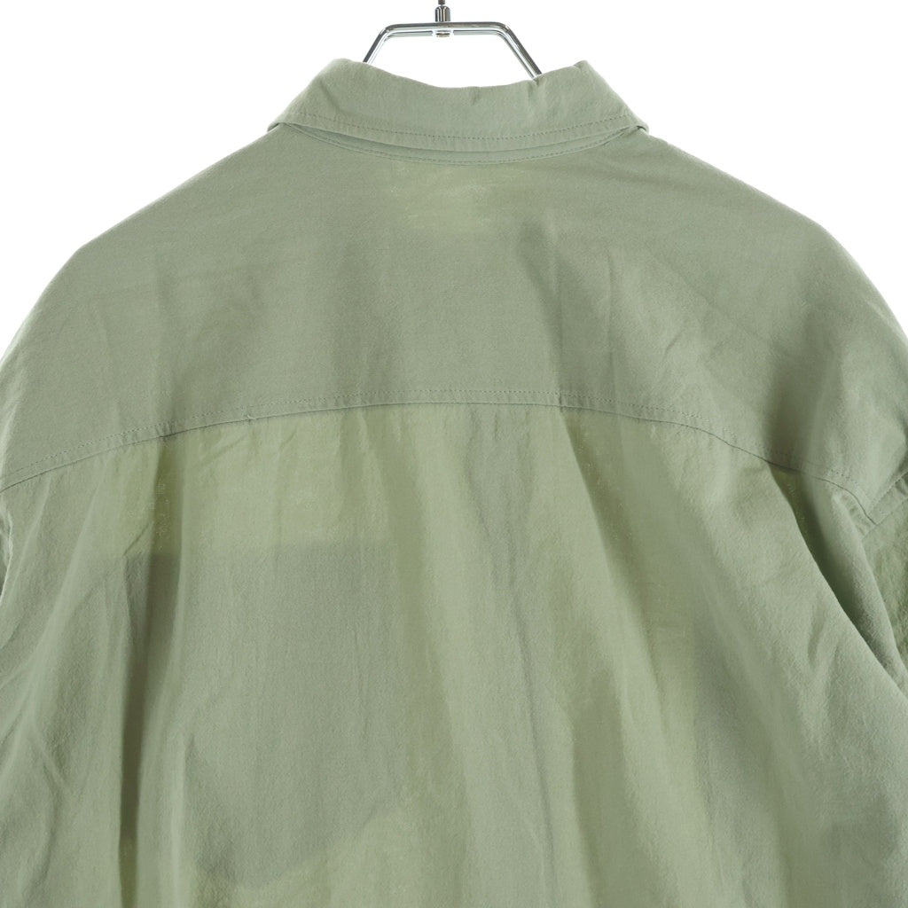 AMI Alexandre Mattiussi(アミアレクサンドルマテュッシ) Boxy Fit Shirt ハートロゴ刺繍 長袖シャツ カーキ USH140.CO0062