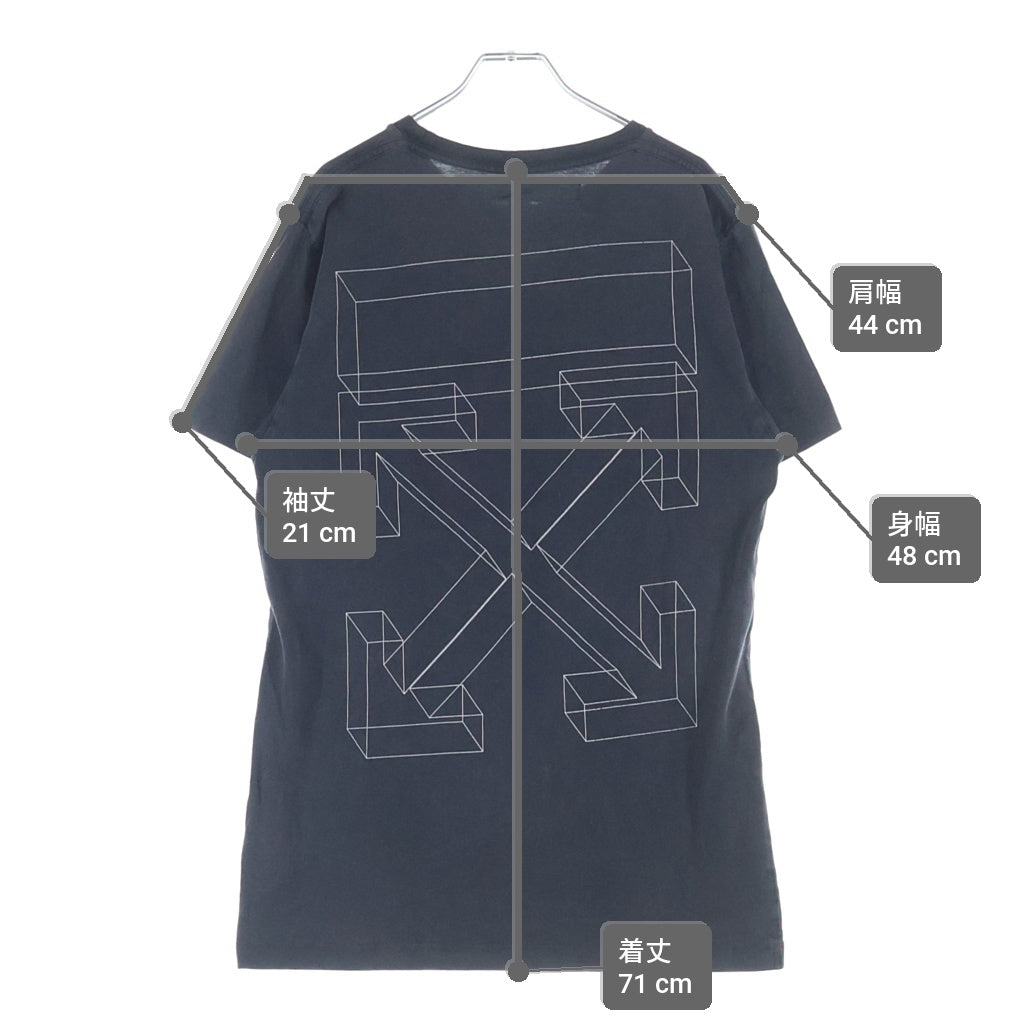 OFF-WHITE(オフホワイト) 18AW 3D Line T-Shirt 半袖Tシャツ ブラック OMAA027E18185002 OMAA027E18185002