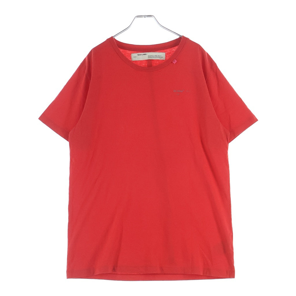 OFF-WHITE(オフホワイト) 19AW Unfinished T-Shirt 半袖Tシャツ レッド OMAA027E19185003 OMAA027E19185003