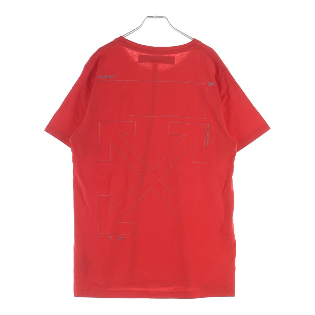 OFF-WHITE(オフホワイト) 19AW Unfinished T-Shirt 半袖Tシャツ レッド OMAA027E19185003 OMAA027E19185003