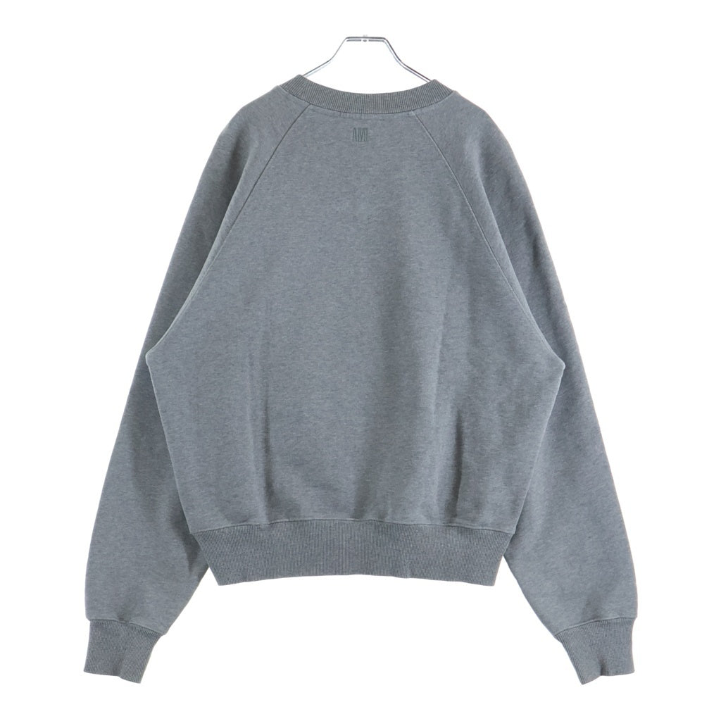 AMI Alexandre Mattiussi(アミアレクサンドルマテュッシ) Sweatshirt カレッジロゴ クルーネックスウェットトレーナー グレー USW010.747 USW010.747