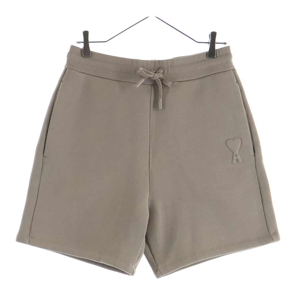 AMI Alexandre Mattiussi(アミアレクサンドルマテュッシ) Sweat Half Pants ハートロゴ スウェットハーフパンツ ショーツ ベージュ USO325.749