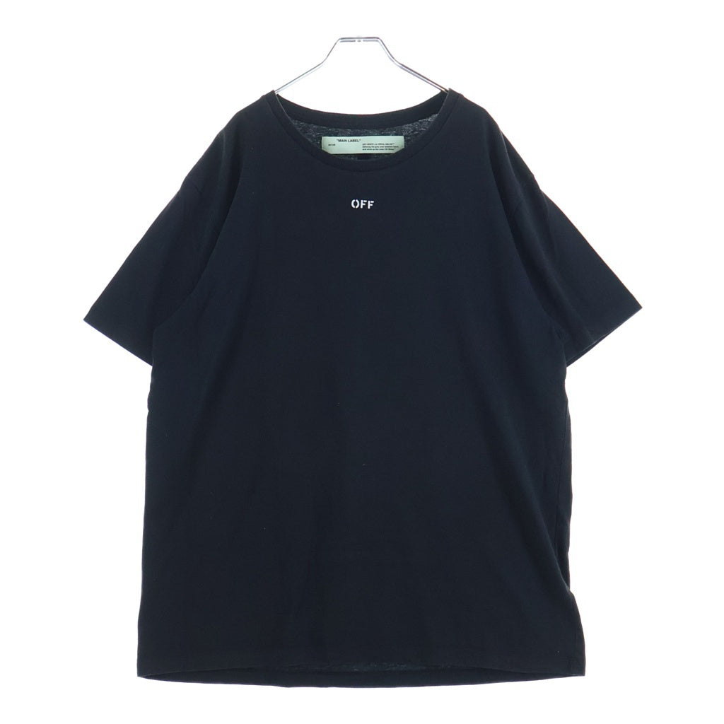 OFF-WHITE(オフホワイト) 19SS Diag Skulls S/S Slim T-Shirt スカルプリント 半袖Tシャツ ブラック OMAA027S19185017