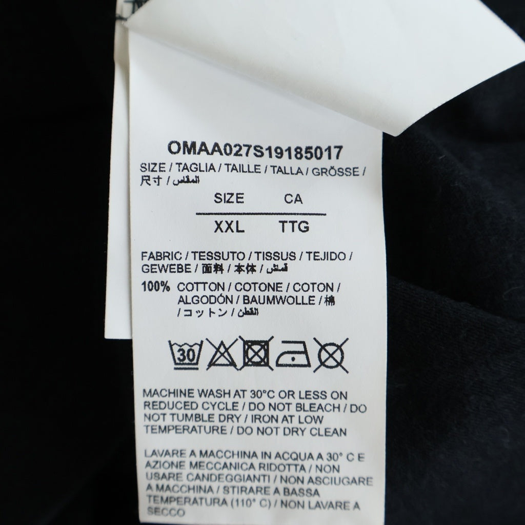 OFF-WHITE(オフホワイト) 19SS Diag Skulls S/S Slim T-Shirt スカルプリント 半袖Tシャツ ブラック OMAA027S19185017