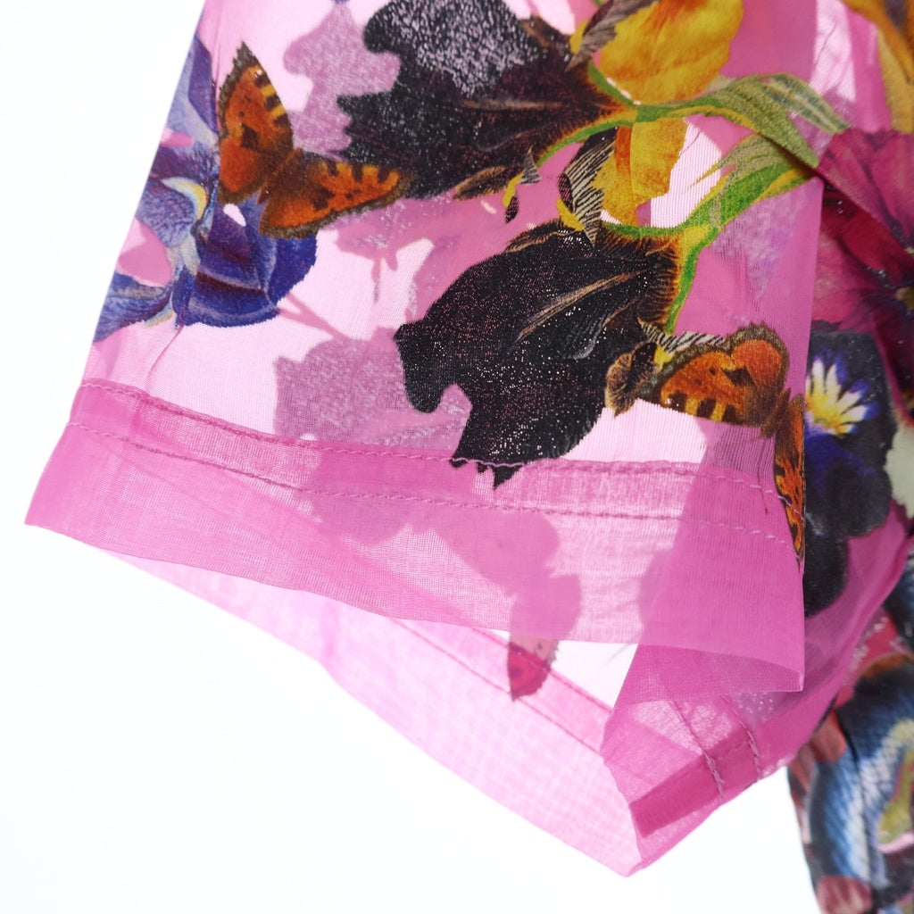 GIVENCHY(ジバンシィ) Floral Sheer T-Shirt 花柄 シアー半袖Tシャツ ピンク 16A 7024 382