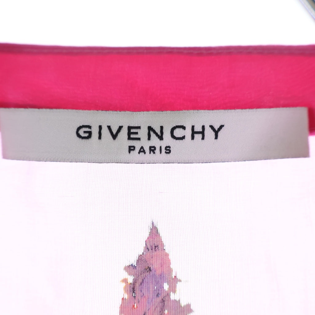 GIVENCHY(ジバンシィ) Floral Sheer T-Shirt 花柄 シアー半袖Tシャツ ピンク 16A 7024 382