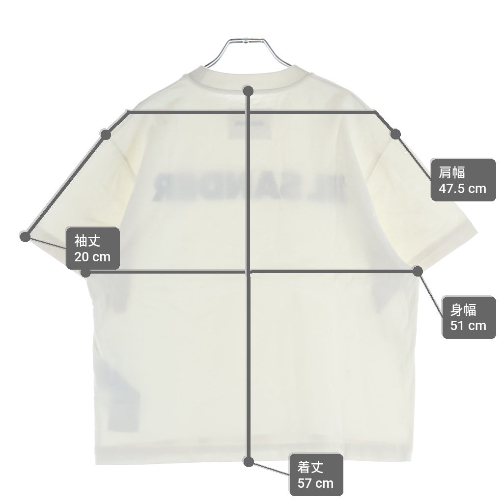 JIL SANDER(ジルサンダー) T-Shirt ロゴプリント 半袖Tシャツ ホワイト JSCU707050