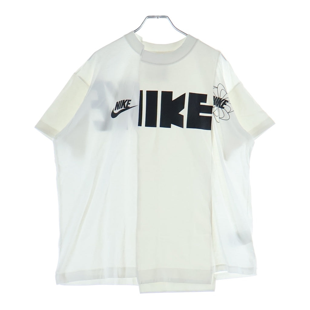 Sacai(サカイ) ×NIKE T-Shirt 再構築 ドッキングTシャツ ホワイト CD6311-100 CD6311-100