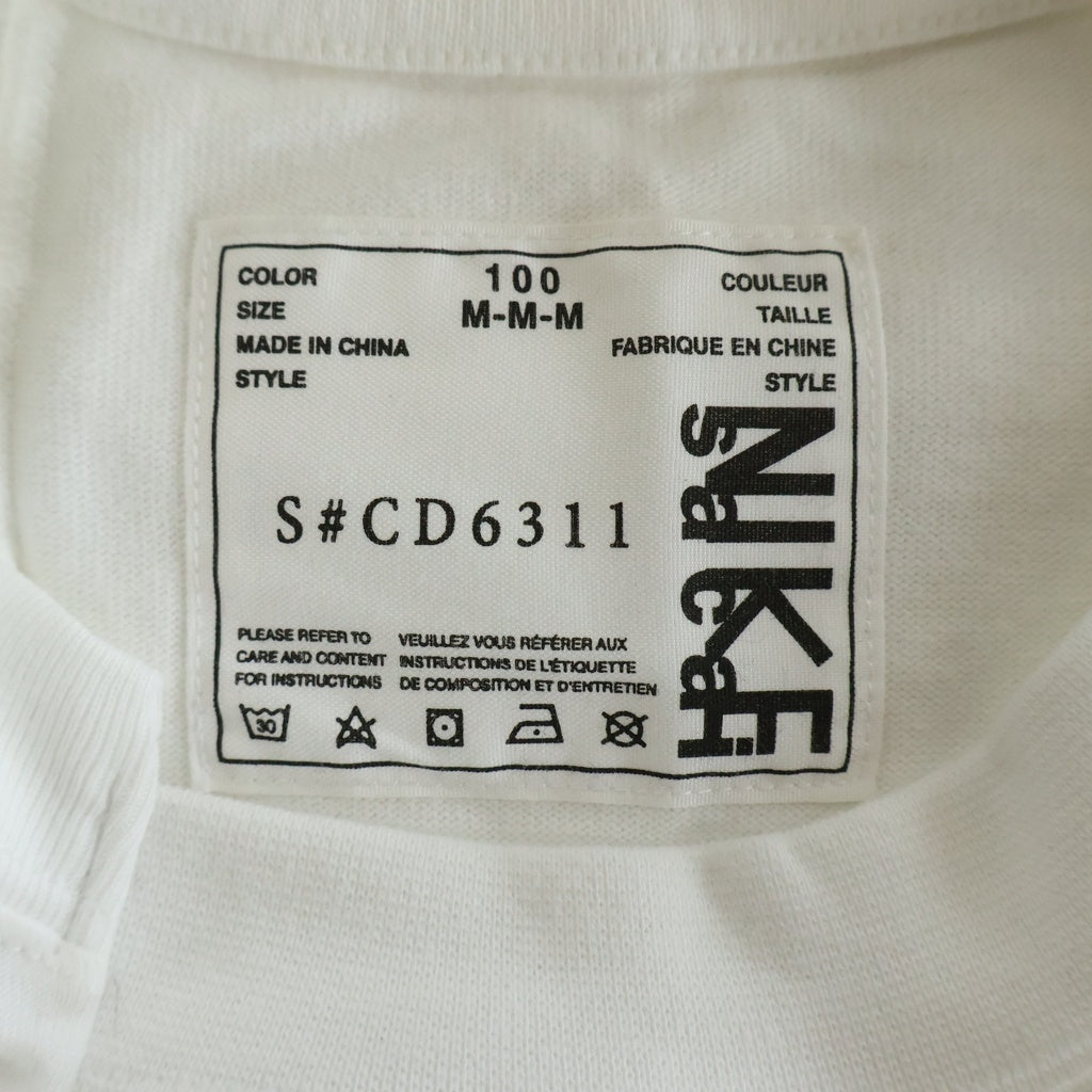 Sacai(サカイ) ×NIKE T-Shirt 再構築 ドッキングTシャツ ホワイト CD6311-100 CD6311-100