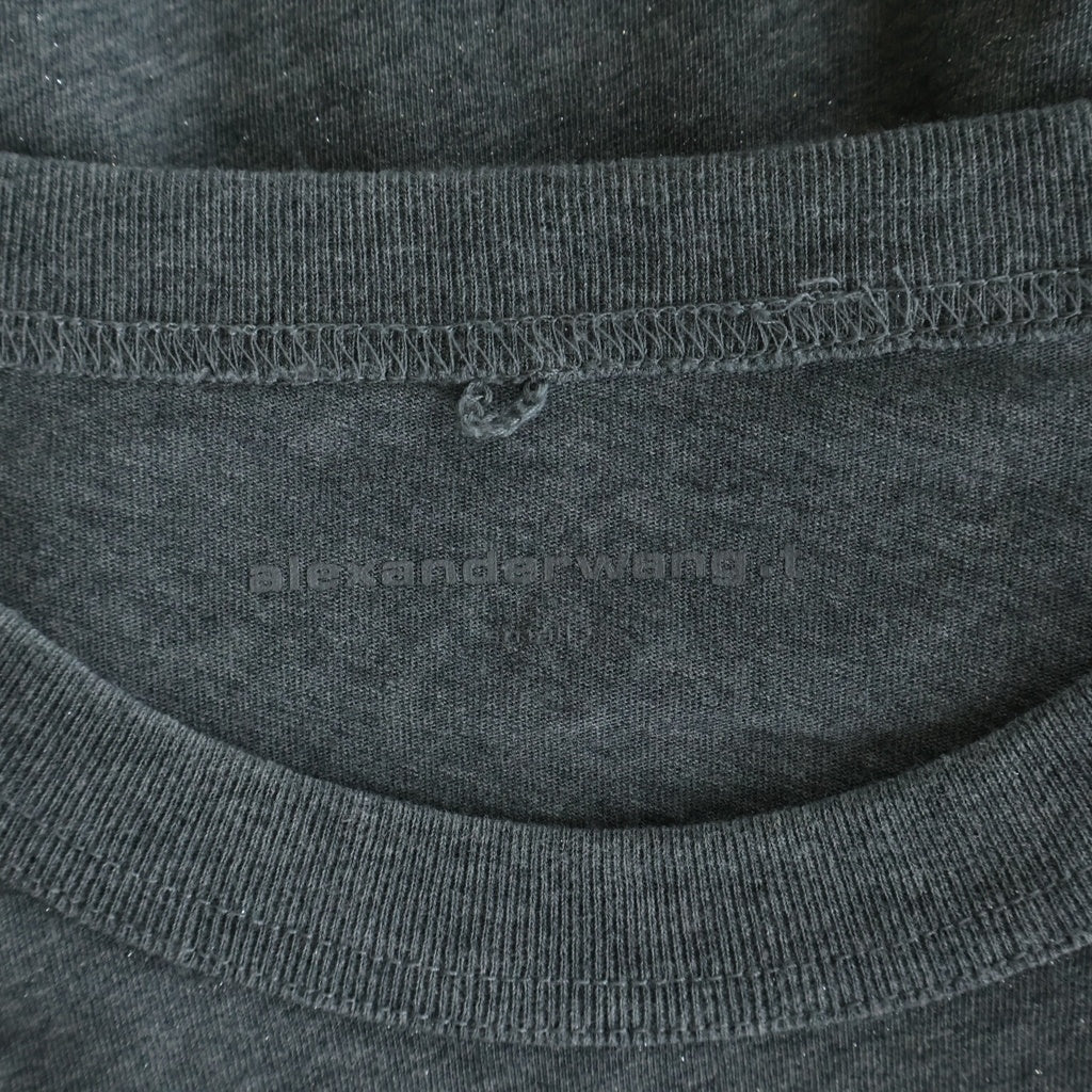 ALEXANDER WANG(アレキサンダーワン) L/S T-Shirt グリッター加工 長袖Tシャツ ロンT グレー