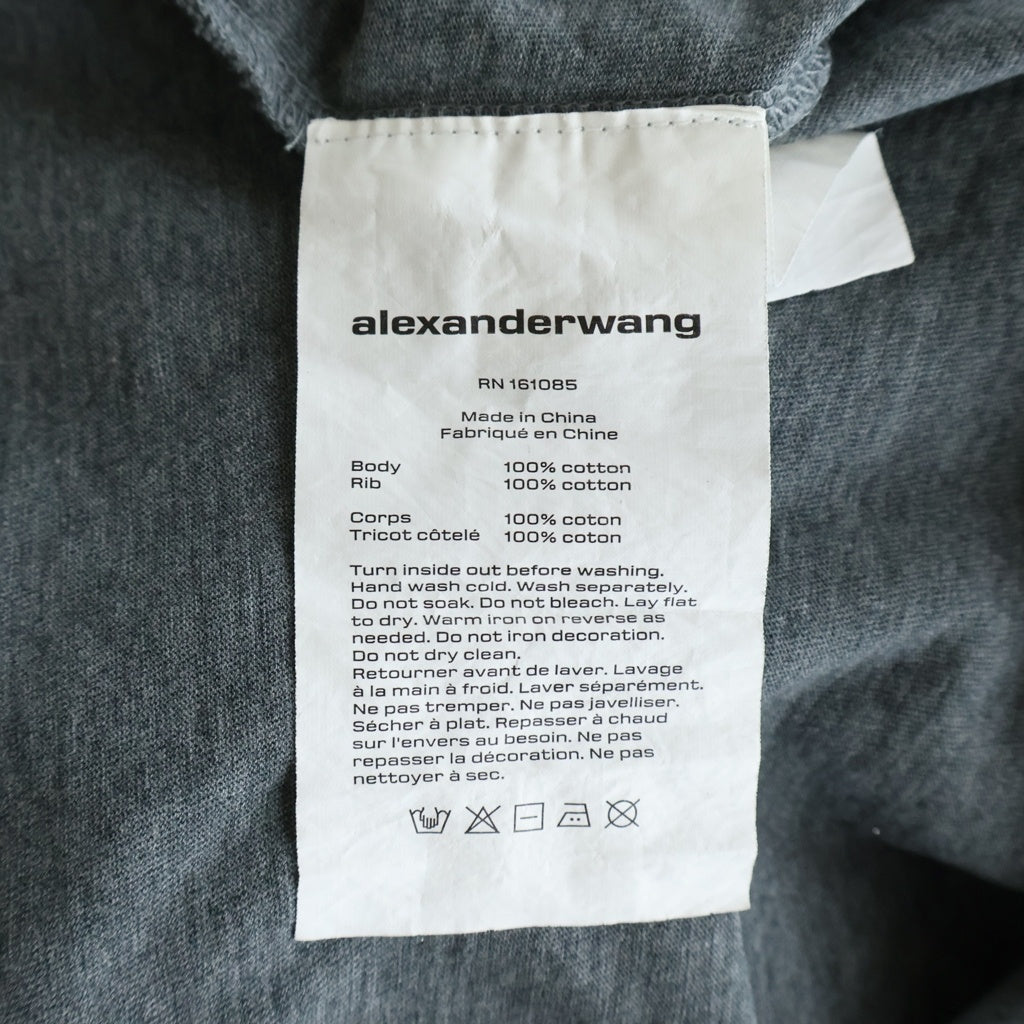 ALEXANDER WANG(アレキサンダーワン) L/S T-Shirt グリッター加工 長袖Tシャツ ロンT グレー