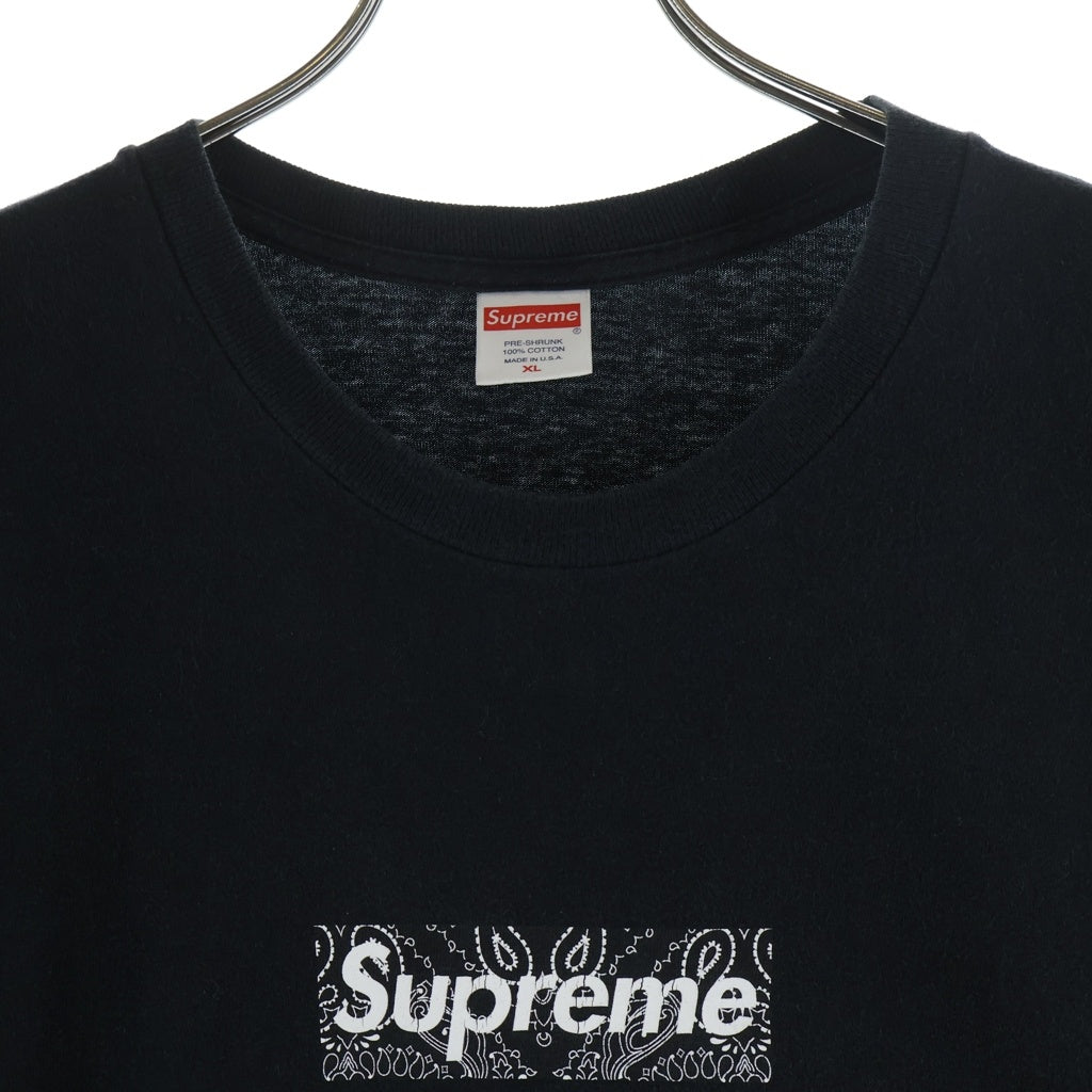 SUPREME(シュプリーム) 19AW Bandana Box Logo Tee バンダナボックスロゴ 半袖Tシャツ ブラック