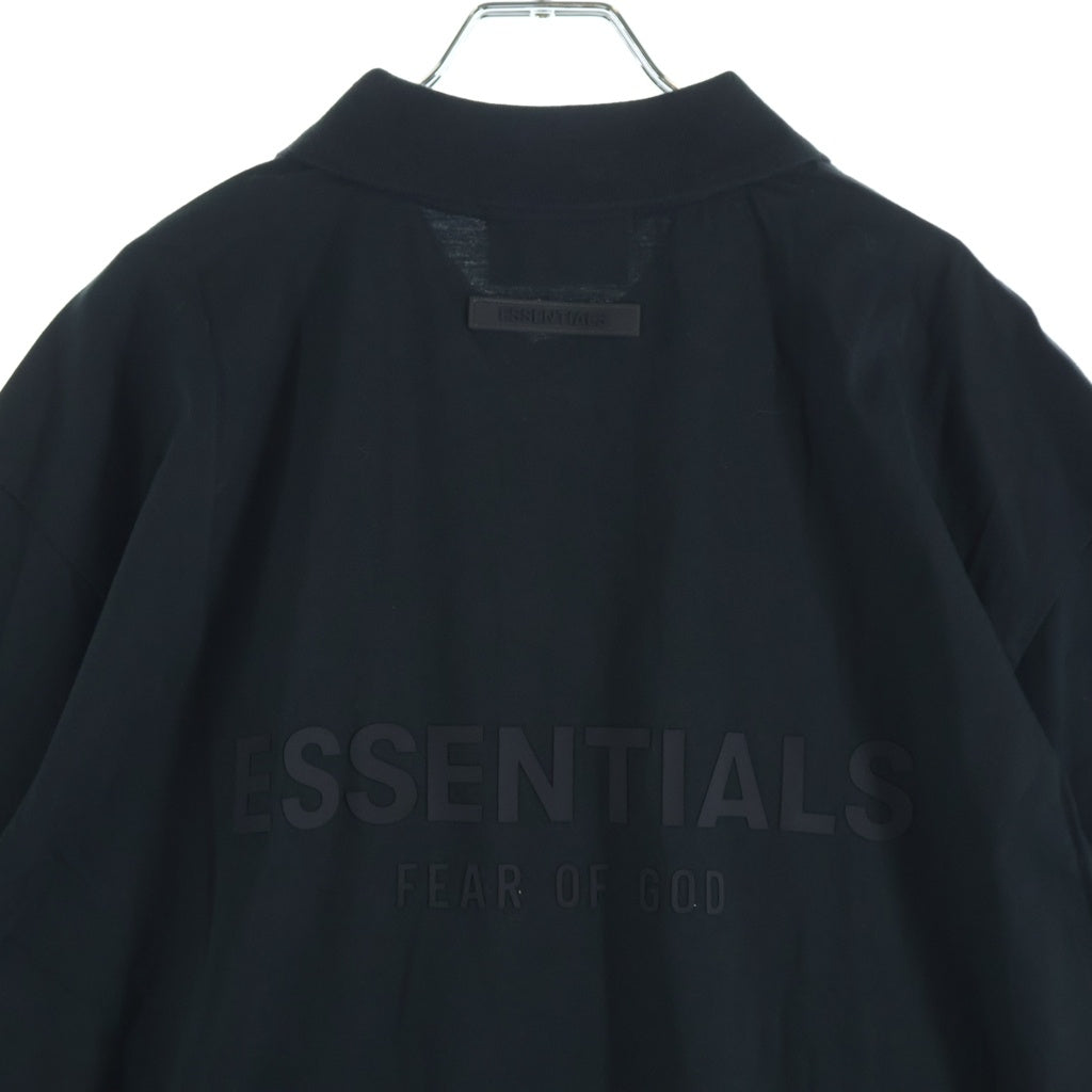 FEAR OF GOD ESSENTIALS(フィアオブゴッド エッセンシャルズ) S/S POLO SHIRT ラバーロゴ 半袖ポロシャツ ブラック