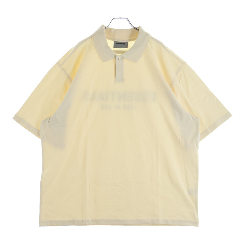 FEAR OF GOD ESSENTIALS(フィアオブゴッド エッセンシャルズ) S/S POLO SHIRT ラバーロゴ 半袖ポロシャツ アイボリー