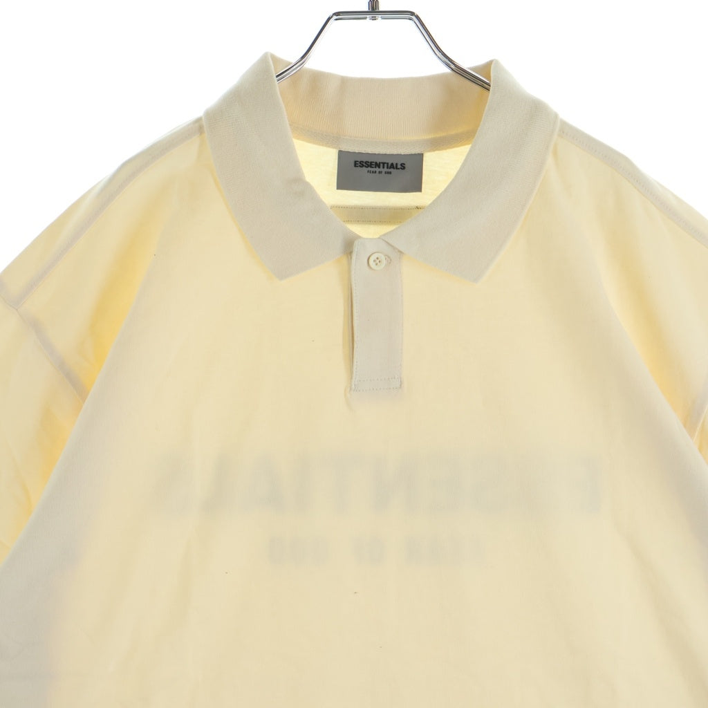 FEAR OF GOD ESSENTIALS(フィアオブゴッド エッセンシャルズ) S/S POLO SHIRT ラバーロゴ 半袖ポロシャツ アイボリー